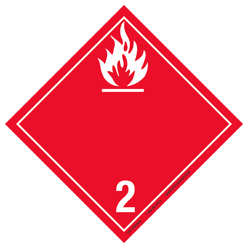 Class 2.1 International TDG placard : Flammable Gases