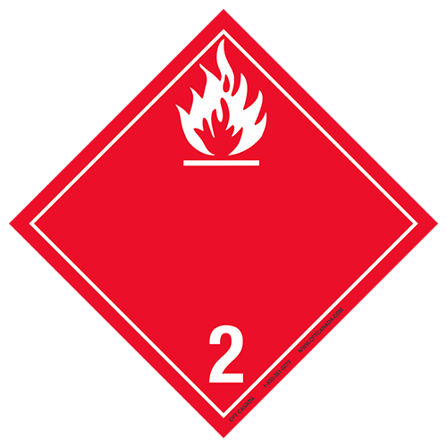 Plaque classe 2.1 TMD internationale : Gaz inflammables