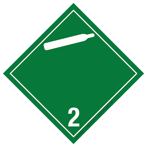 Class 2.2 International TDG placard : Non-Flammable and Non Toxic Gases