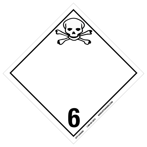 Class 6.1 International TDG placard : Toxic Substances