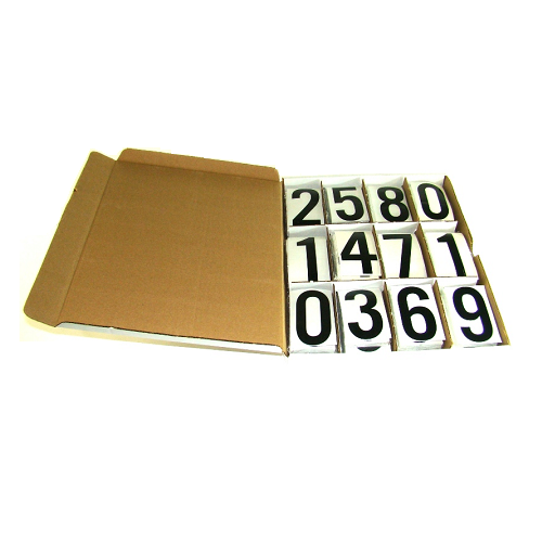 Ensemble numéros autocollants 3 (1/2) Mylar transparent