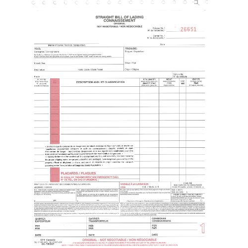 Shipper’s Declaration of Dangerous Goods (4 Part NCR) – GROUND