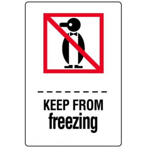 Keep from freezing Labels