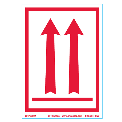 Orientation Arrows Labels – Red