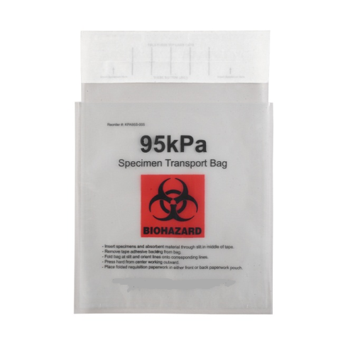 95 kPa Biohazard specimen bags