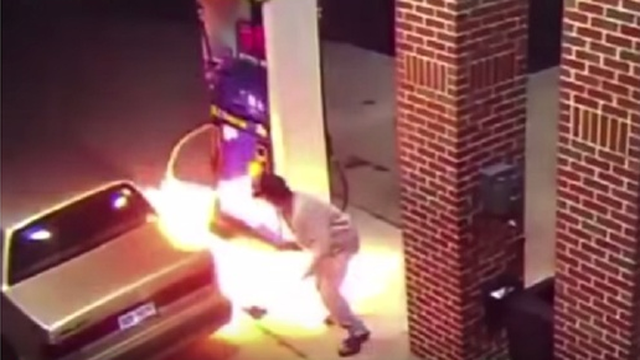 Station-service en feu à cause d’une araignée