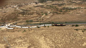 Derailment of a train carrying sulfuric acid in Australia